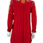 Johnny Was BIYA Red Embroidered Mini Dress Size XS
