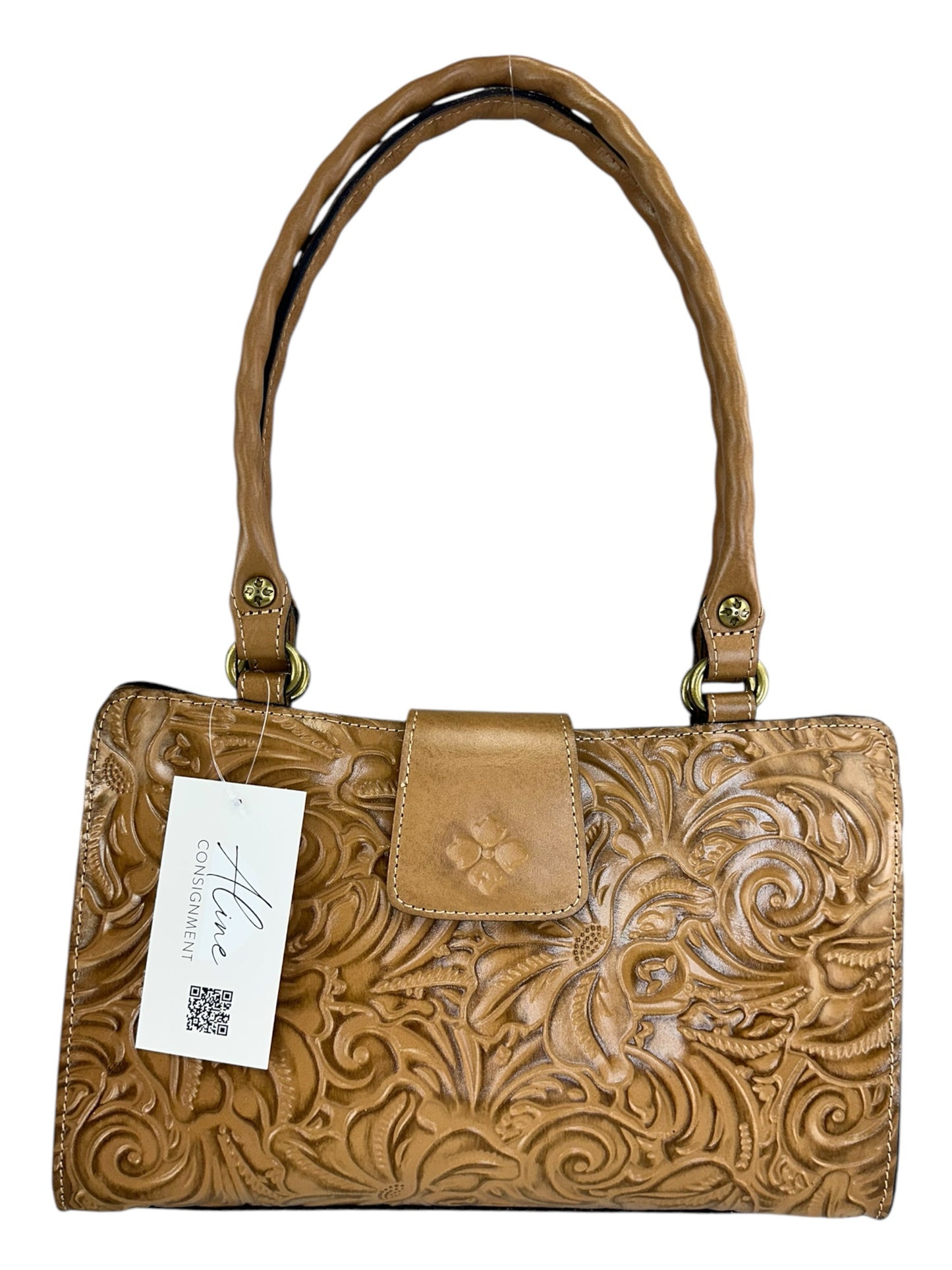 Patricia Nash Tan Floral Designer Handbag