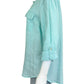 Talbots 100% Linen Aqua Button-Down Shirt Size M