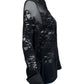 Anne Fontaine Black Lace Button-down Shirt Size XL