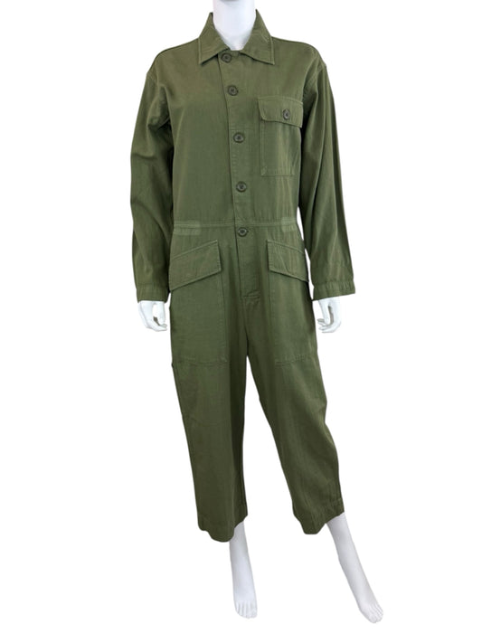 Current Elliott Green Richland Linen Jumpsuit Size 2