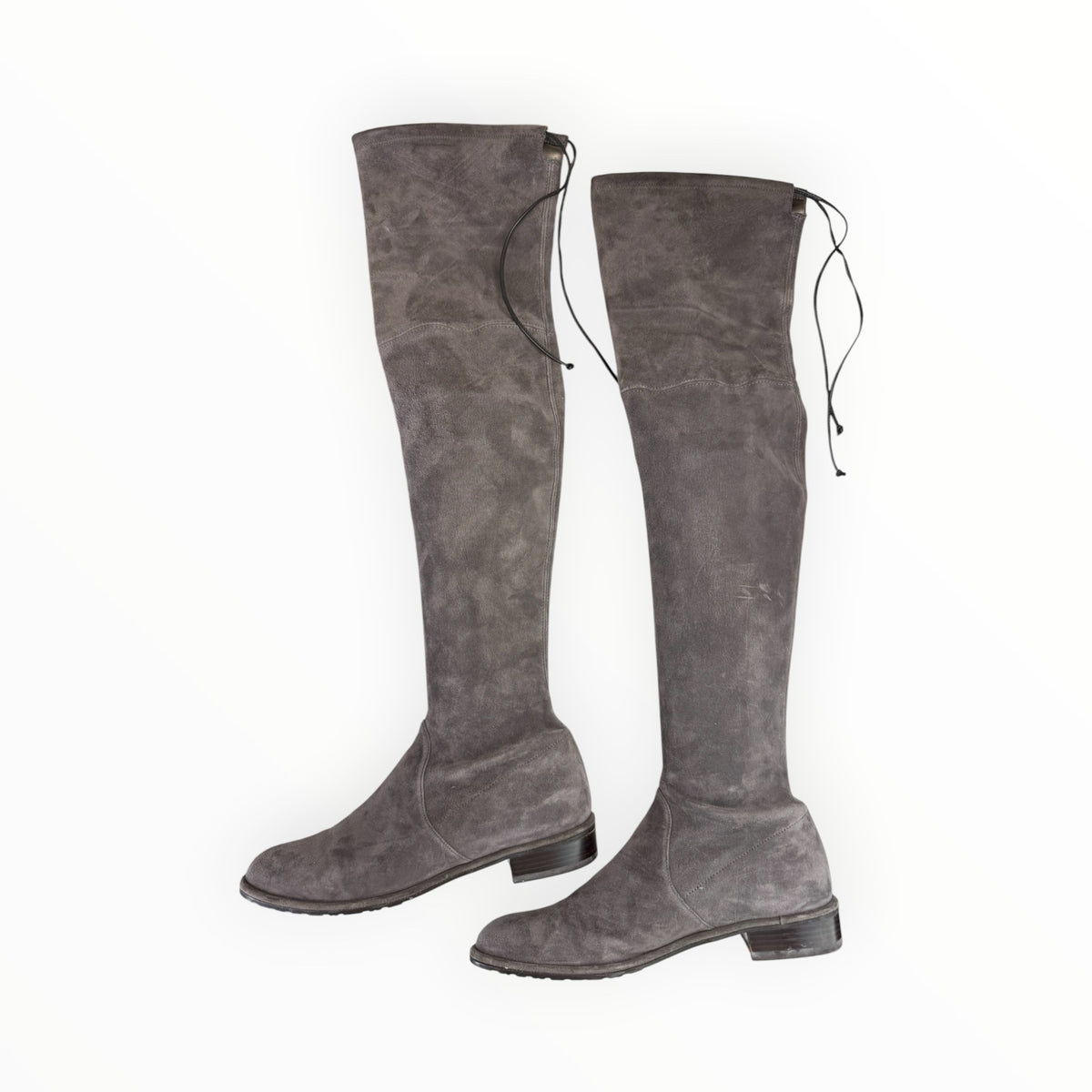 STUART WEITZMAN Gray Suede Lowland Over-The-Knee Boots Size 7.5