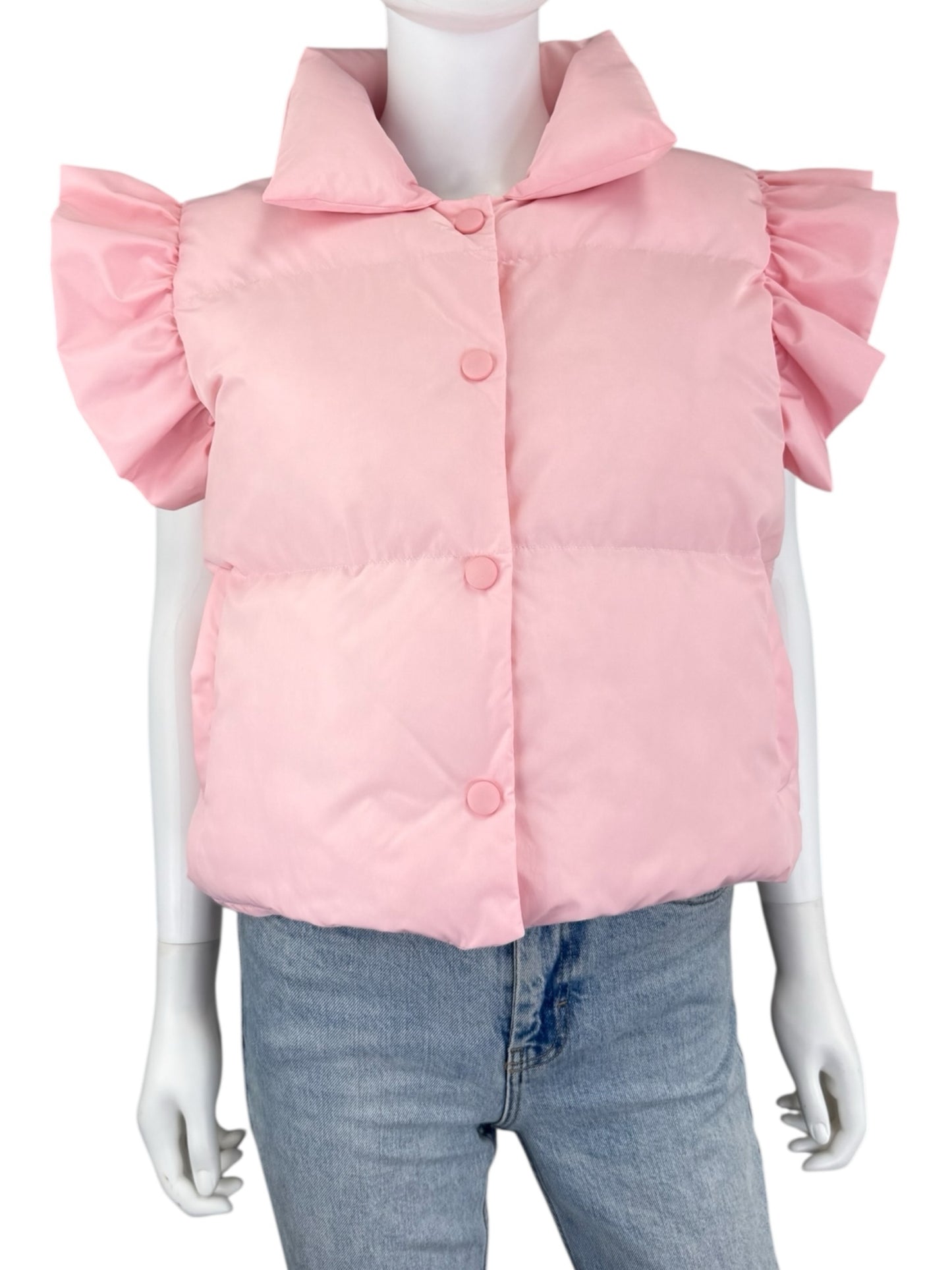 Bucketlist Pink Puffer Jacket Size S