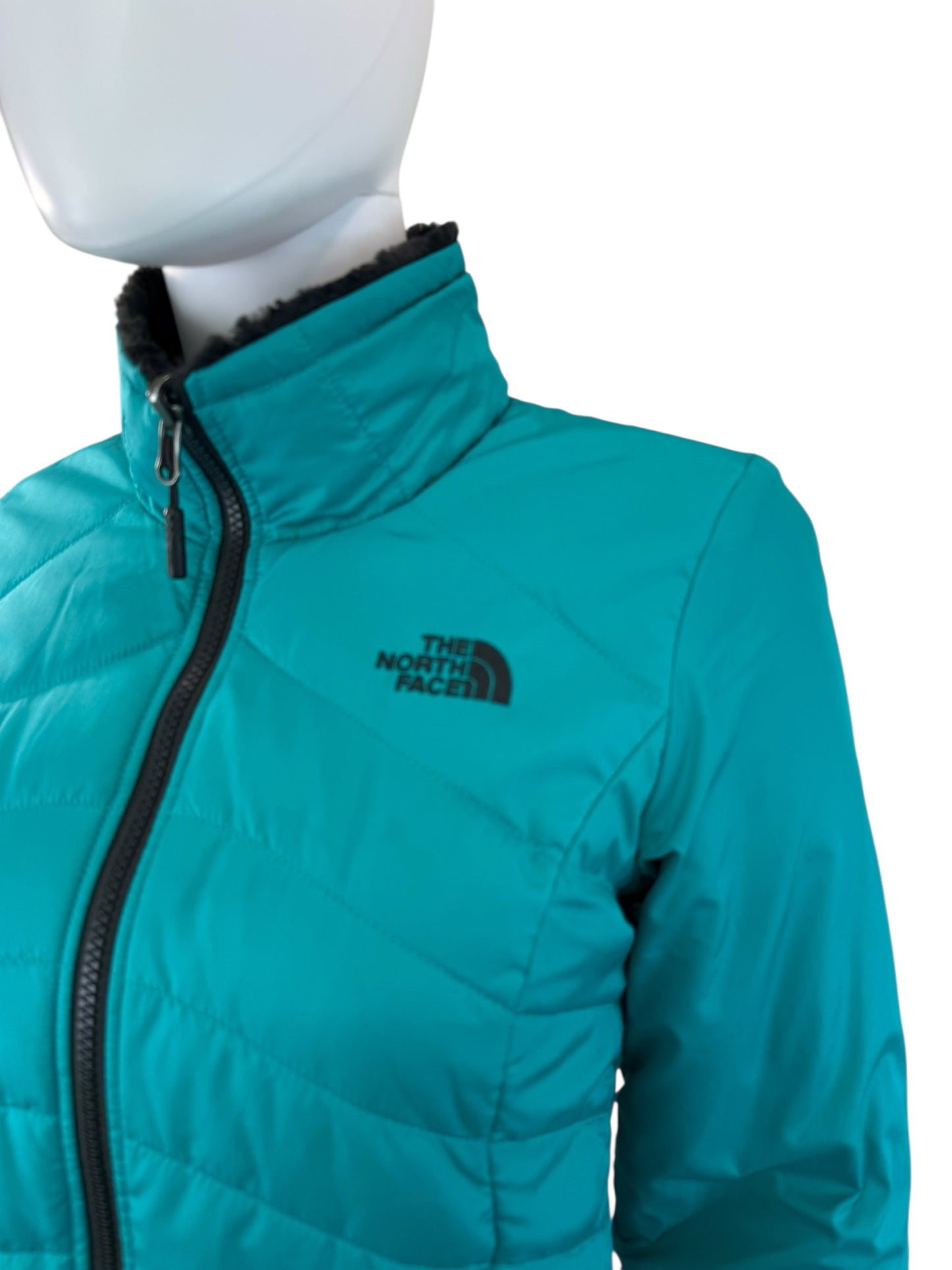 THE NORTH FACE Reversible Teal Mossbud Jacket Size XS
