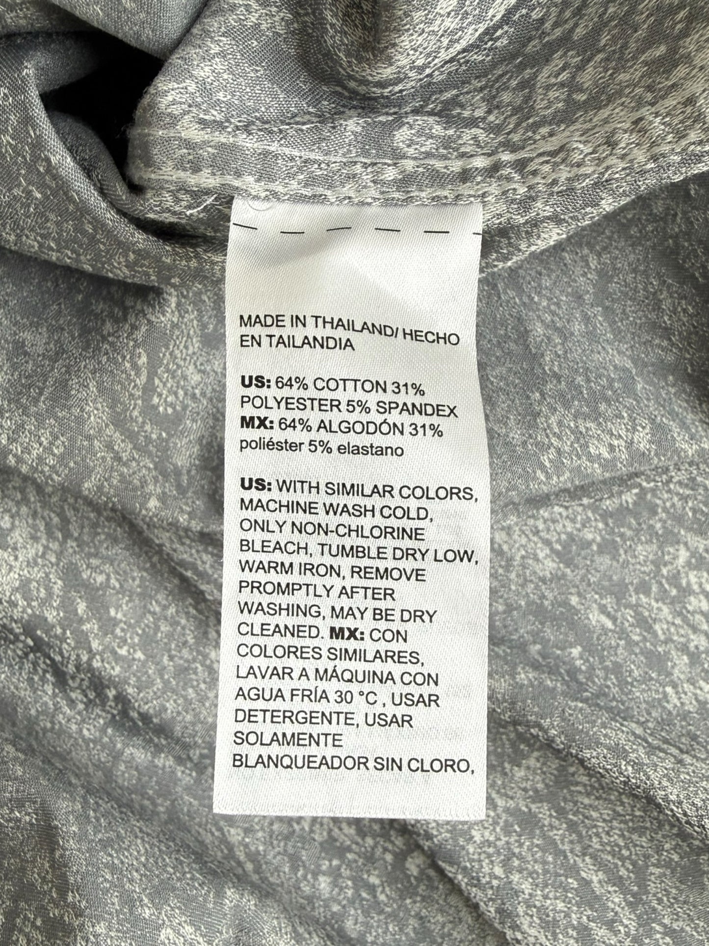 Chico's NWT Grey Python Print Button-Down Shirt Size XL