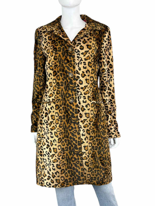 A.B.S Leopard Velour Coat Size L