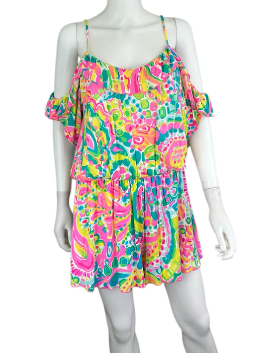 Lilly Pulitzer Multi Colored Romper Size L