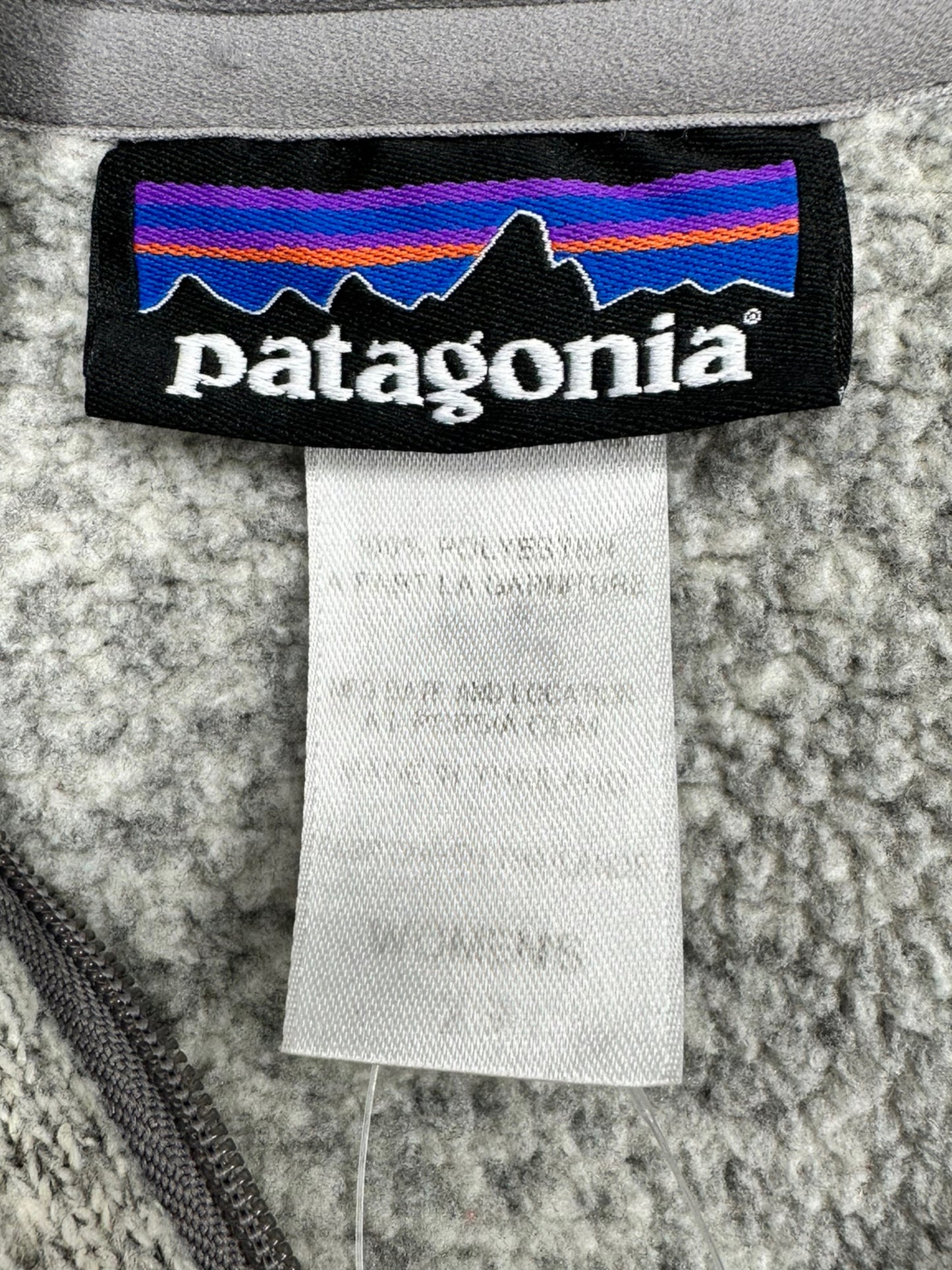 patagonia Grey 100% Polyester Zip-Up Pullover Size XS