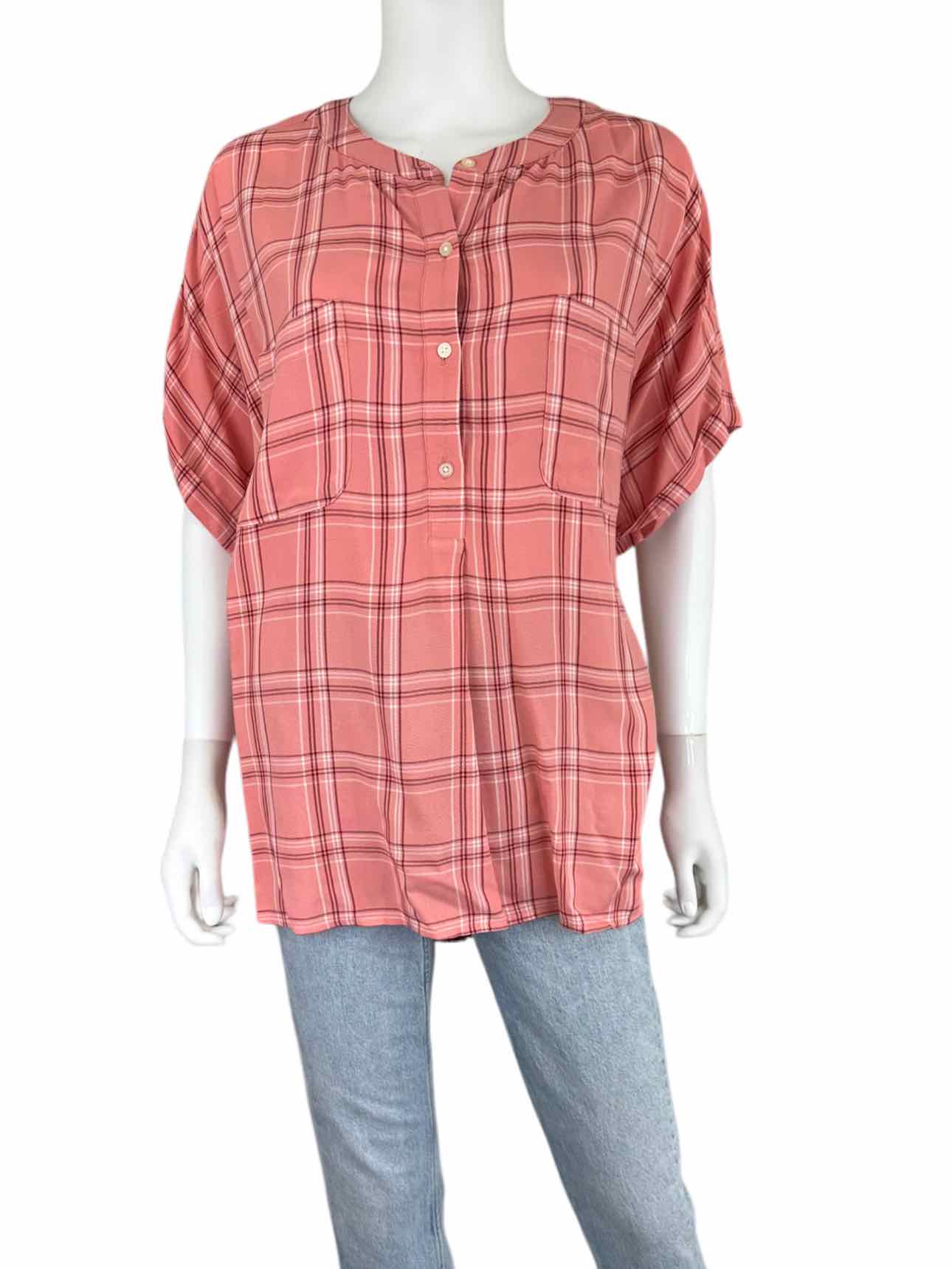 LOFT NWT Plaid Blouse Size XL