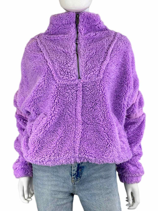 Free People Lilac Fuzzy Jacket Size S