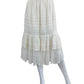 Spell Cream Organic Cotton Teodora Lace Midi Skirt Size S