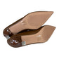 C.Paravano NWT Brown Crystal Buckle Kitten Heel Pumps Size 41