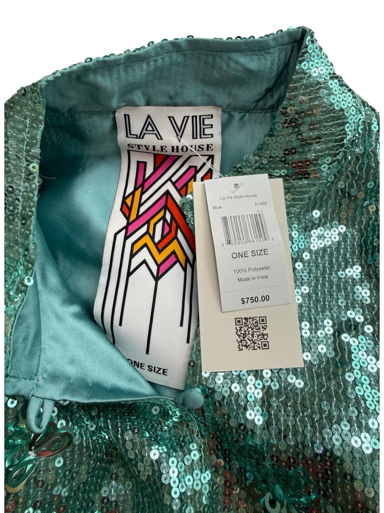 LA VIE STYLE HOUSE NWT Mint Sequin Mini Cocktail Dress Size O/S