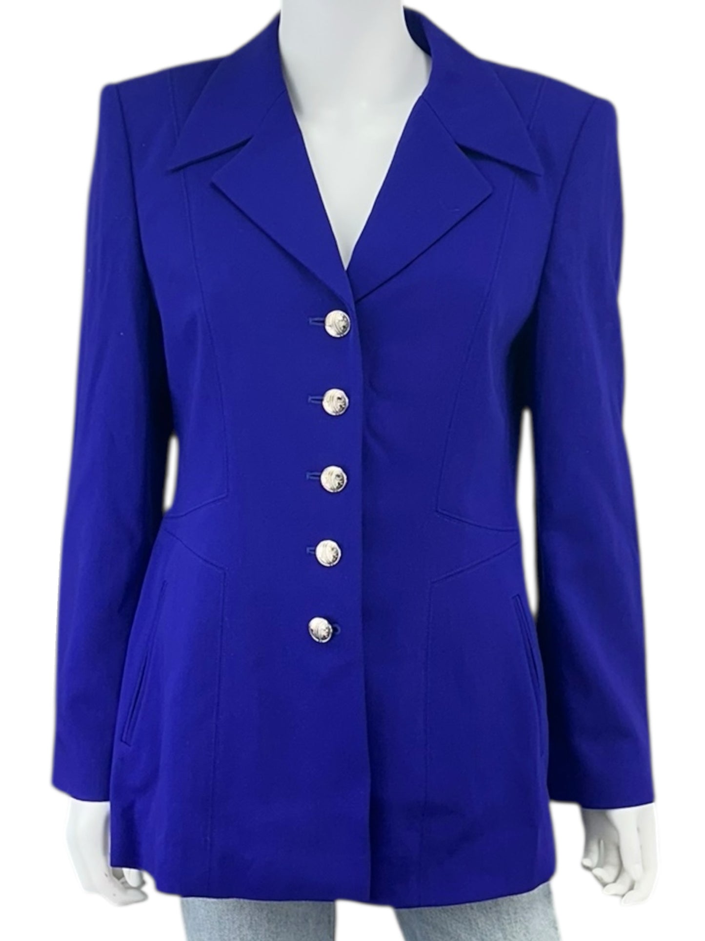 ESCADA Purple Virgin Wool Dress Jacket Size M