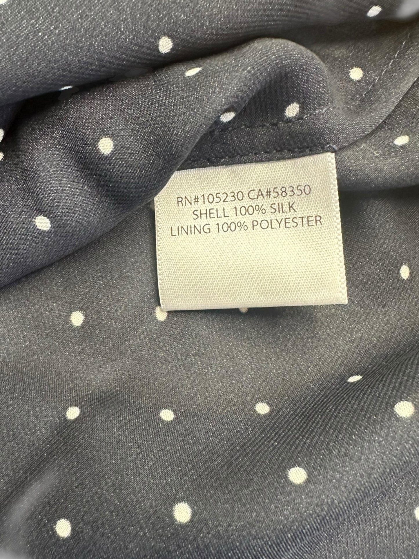 EQUIPMENT Navy Silk Button Down Size S