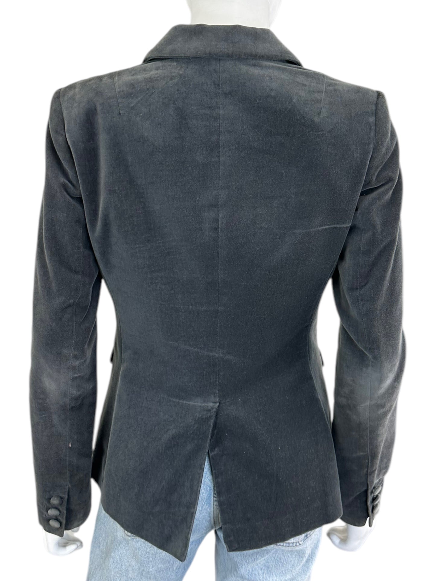 BANANA REPUBLIC 100% Cotton Charcoal Gray Blazer Size 2