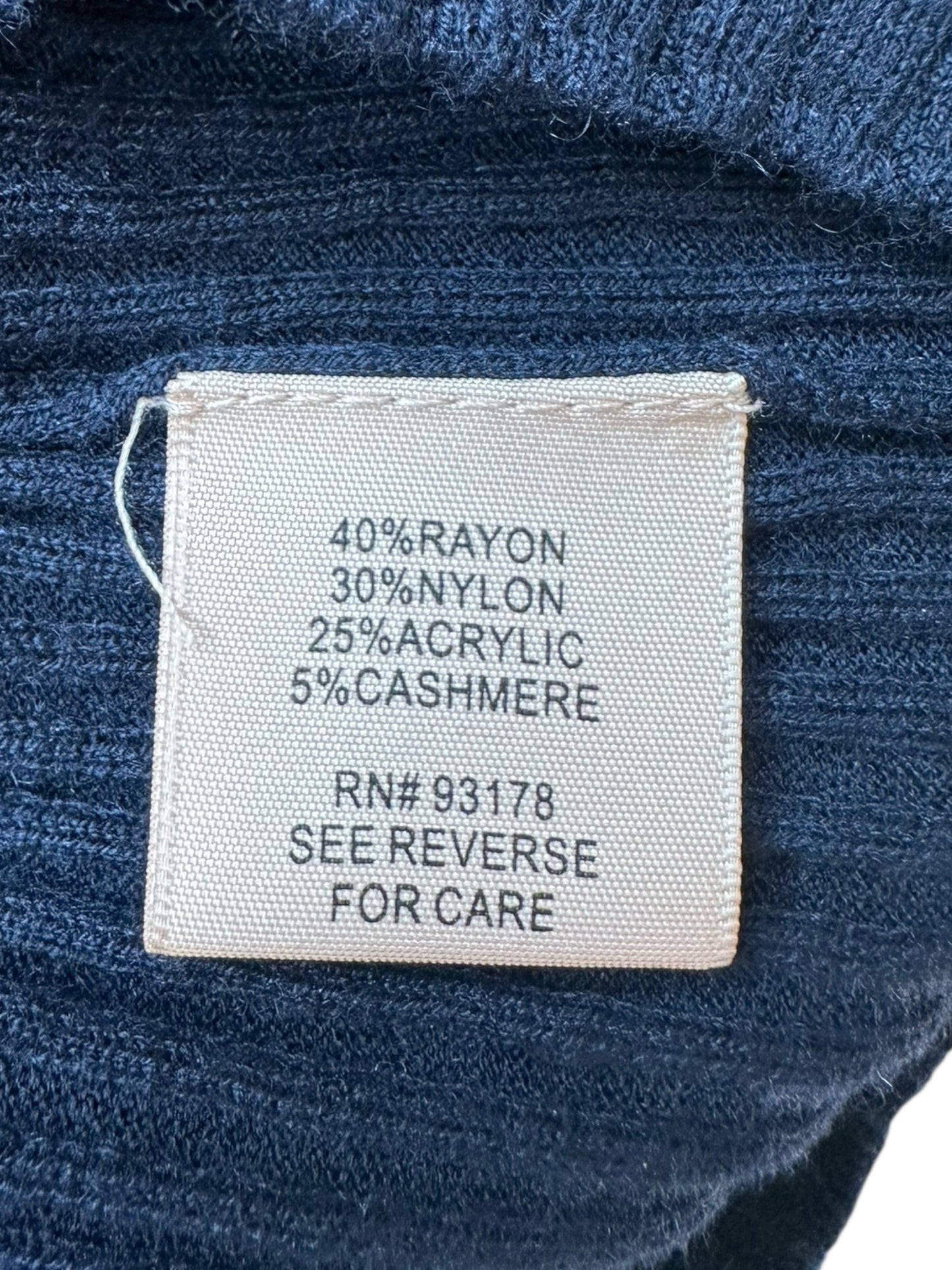 philosophy NWT Navy Ribbed Turtleneck Size S