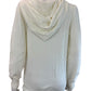 Kashwere Cream Hooded Zip Front Jacket Size S