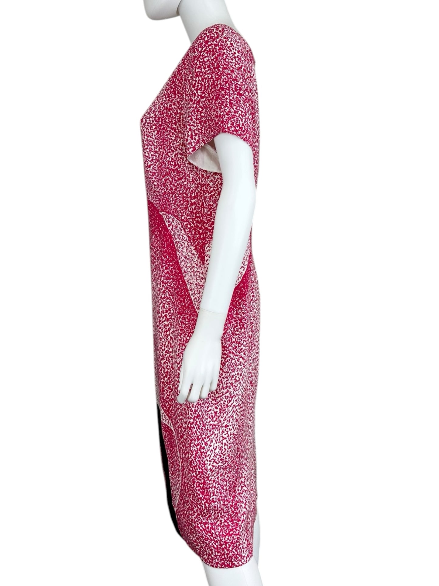 ESCADA Pink Swirl Print Midi Dress Size 42