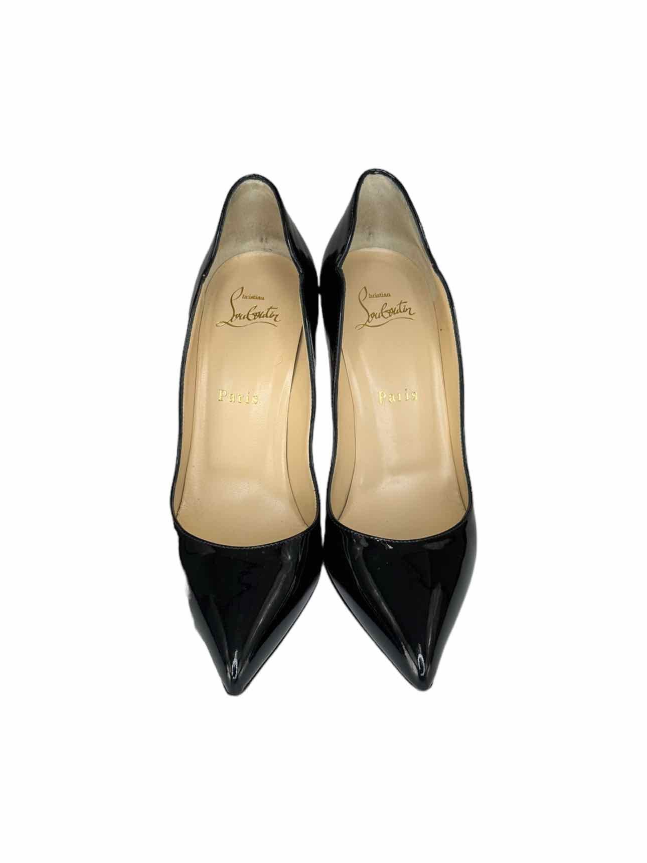 Christian Louboutin Hot Chick 100 Black Patent Pump Size 37