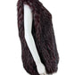 Via Spiga Burgundy Faux Fur Vest Size XL