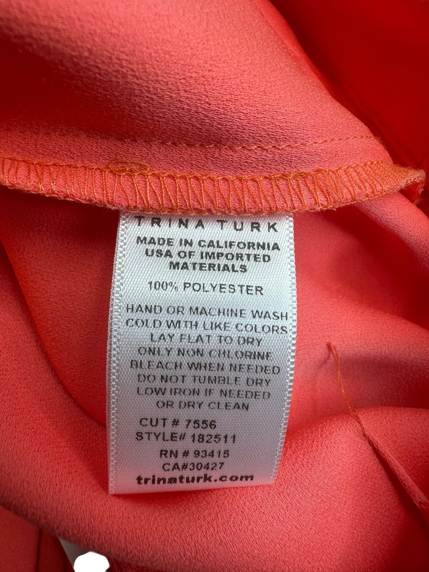 TRINA TURK Neon Coral Cropped Pants Size 6