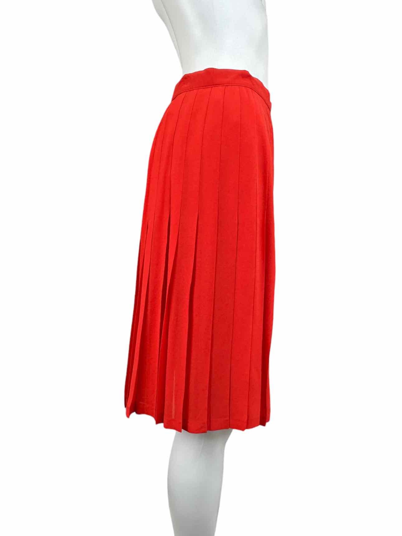 ESCADA Red Pleated Skirt Size 38