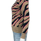 WHITE + WARREN 100% Cashmere Tiger Sweater Size M