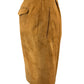 CARLISLE Tan 100% Suede Mini Skirt Size S