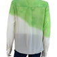 alice & olivia NWT Brady Ombre Floral Silk Button-Down Shirt Size S