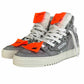 OFF WHITE c/o Virgil Abloh 3.0 OFF COURT Glitter Silver White High Top Sneakers Size 7B