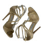 JIMMY CHOO Nude Patent Leather Azia 110MM Gladiator Sandals Size 40