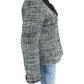 Talbots WOOL BLEND Black and White Tweed Blazer Size 6