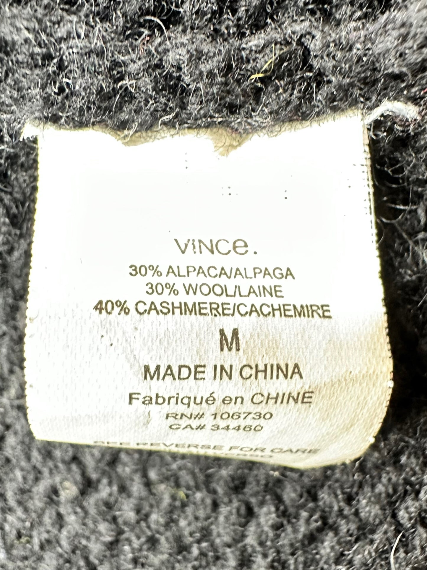 Vince Alpaca Wool Cashmere Blend Duster Size M