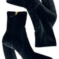 prada Black Velvet Bootie Size 37.5