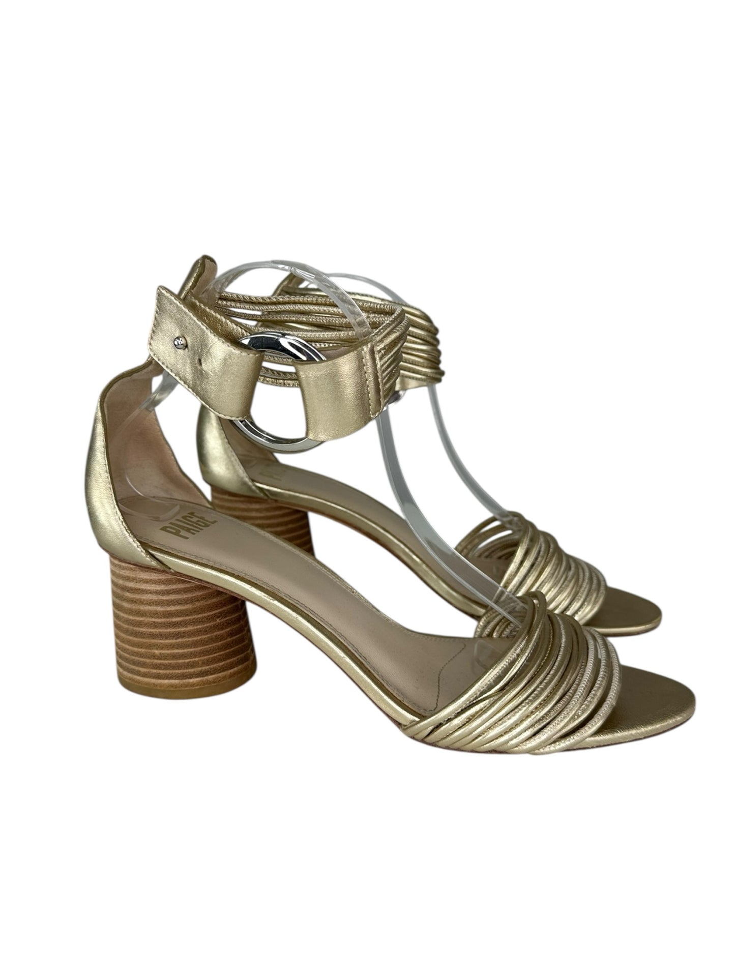 PAIGE Gold Strappy Sandals Size 9