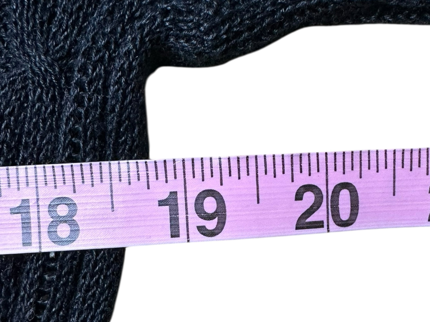 WHITE + WARREN Black 100% Linen Cable Knit Sweater Size M