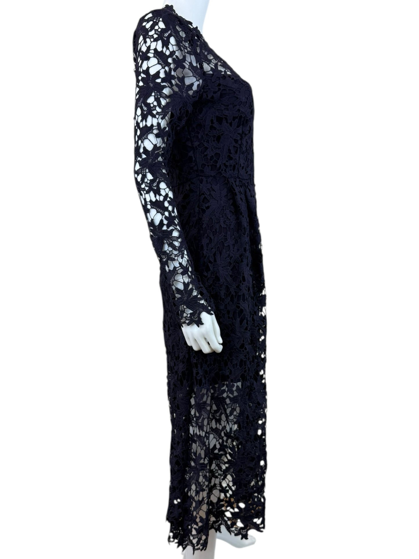 Astr Navy Blue Crochet Lace Cocktail Dress Size S