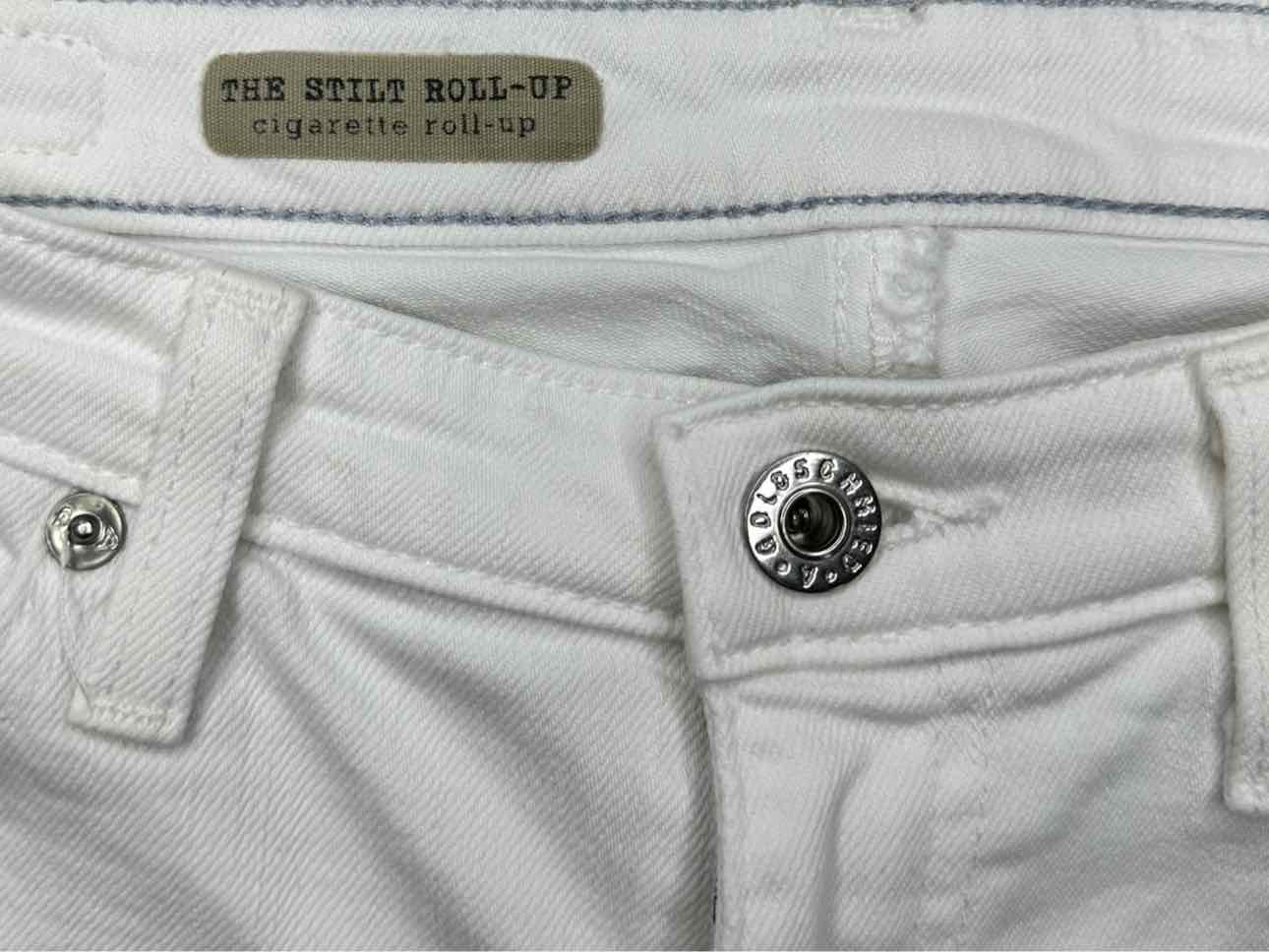 AG Adriano Goldschmied the stilt roll up cigarette white jeans buy size 27