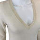 Theory Ivory 100% Cashmere Sweater Size S
