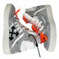 OFF WHITE c/o Virgil Abloh 3.0 OFF COURT Glitter Silver White High Top Sneakers Size 7B