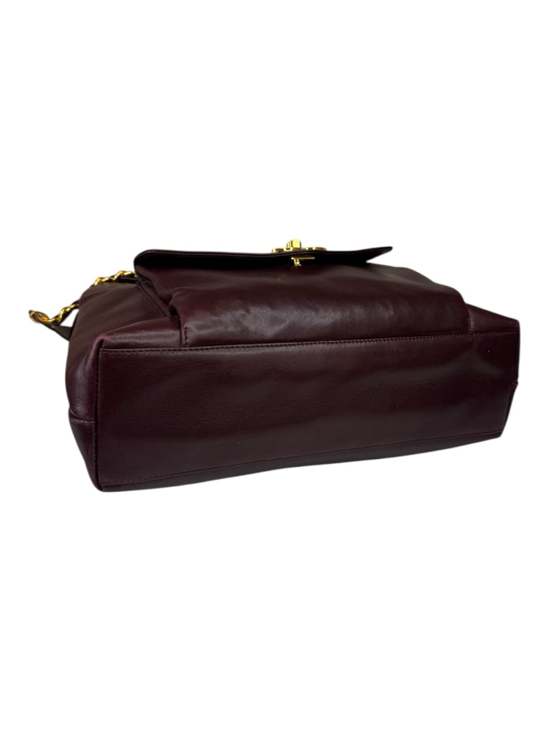 CHANEL Vintage Burgundy Leather Shoulder Bag
