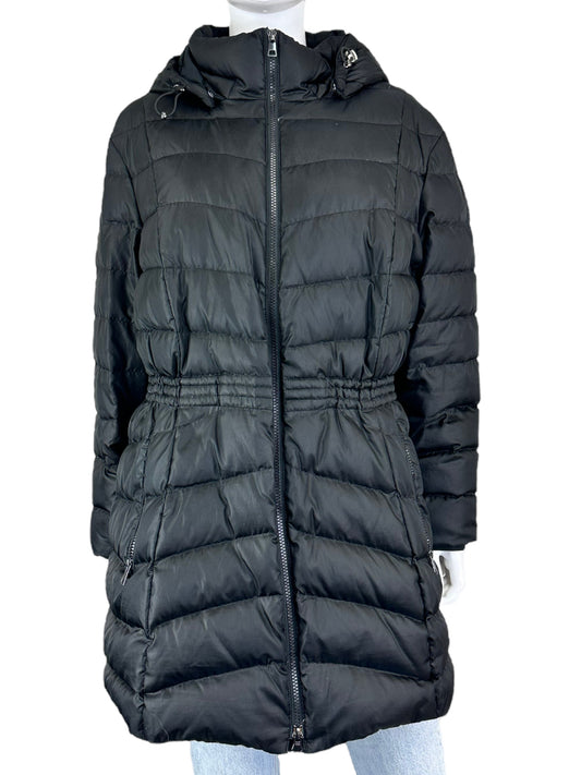 LANDS' END Black Hooded Puffer Coat Size 2X