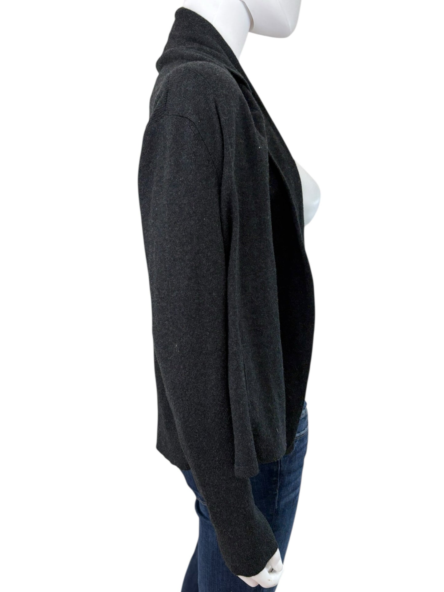 EILEEN FISHER Gray Handloomed Organic Cotton Sweater Cardigan Size S