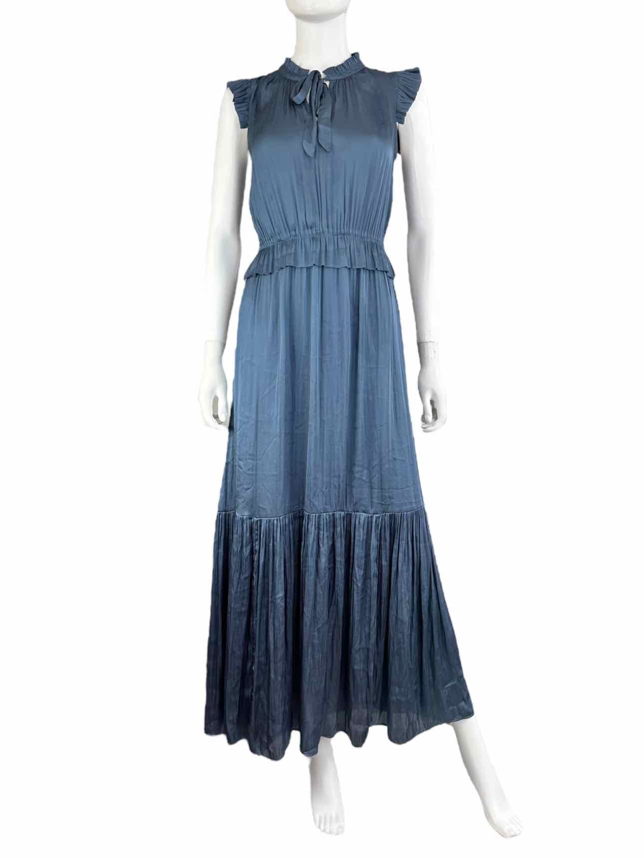 BANANA REPUBLIC Blue Satin Maxi Dress Size 0