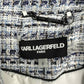 KARL LAGERFELD Blue and White Tweed Jacket Size 8