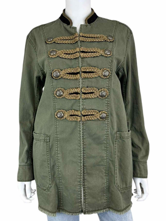 Free People Olive Passenger Military Jacket Size XS