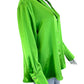 House of Harlow 1960 Green Satin Button-Down Size L