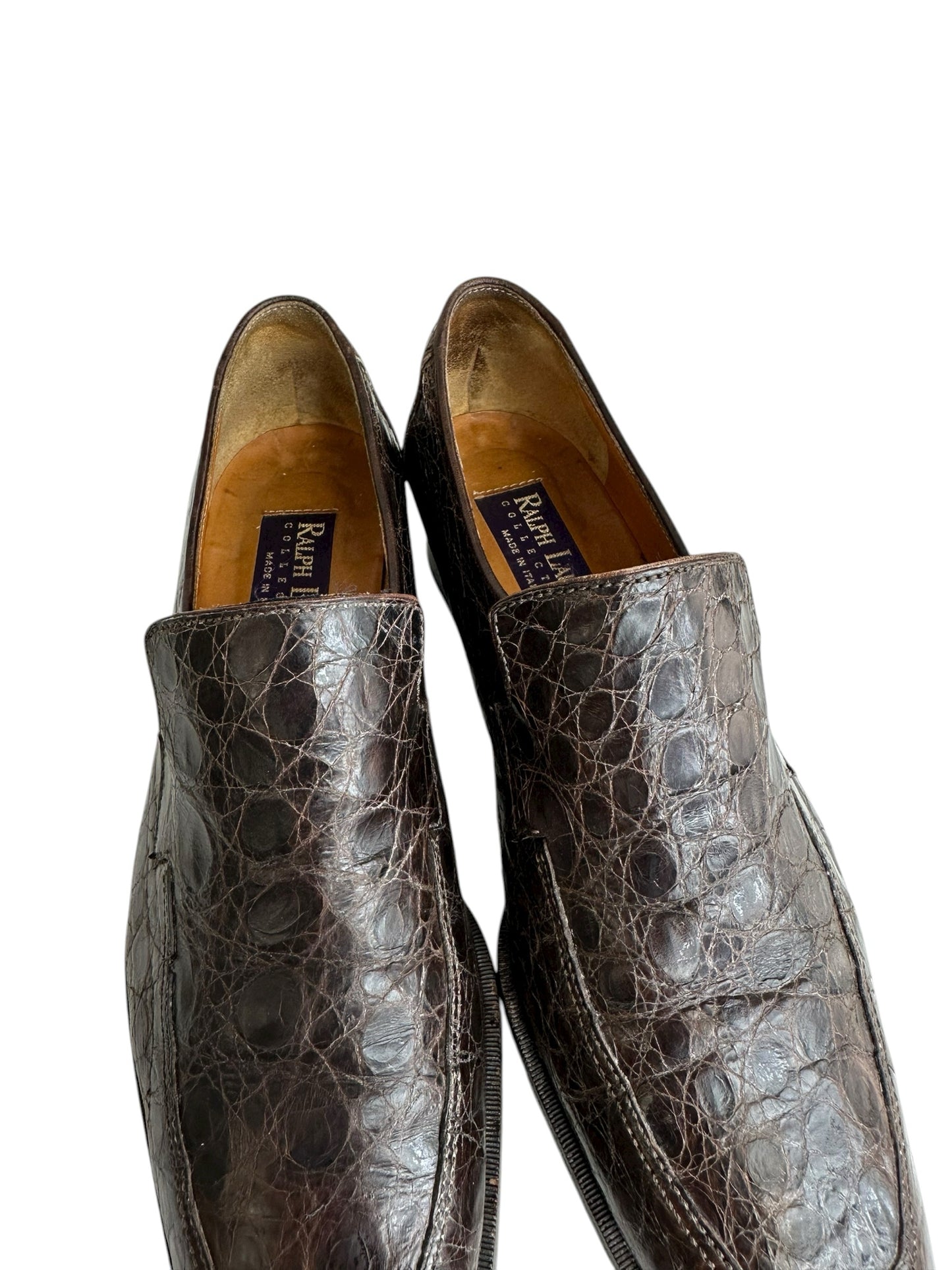 Ralph Lauren Collection Brown Leather Loafers Size 6.5