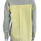 tru luxe Gray and Yellow Contrast Knit Top Size M